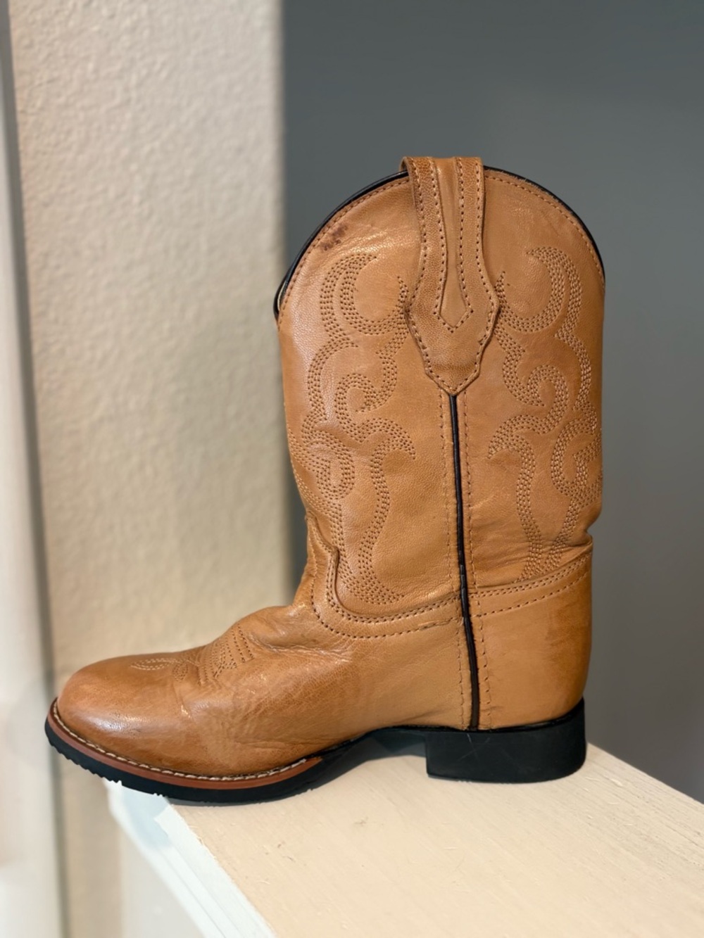 Cody James Western Boots Boys Youth Size 3 D Leather Brown Almond Toe 43134C - Picture 3 of 10
